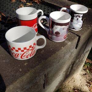 4 Coca Cola Coffee Mugs